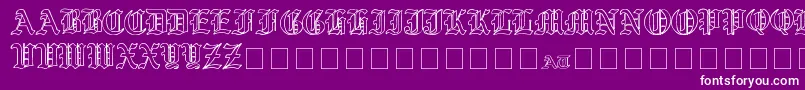 YeOldShireOutline Font – White Fonts on Purple Background