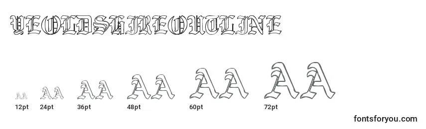 YeOldShireOutline Font Sizes