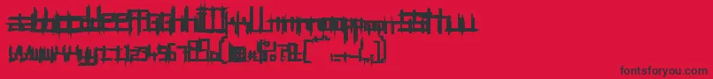 Brui50 Font – Black Fonts on Red Background