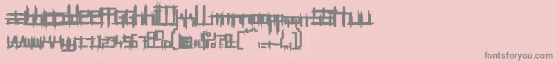 Brui50-Schriftart – Graue Schriften auf rosa Hintergrund
