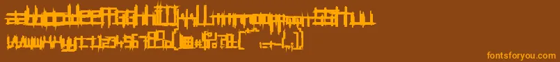 Brui50 Font – Orange Fonts on Brown Background