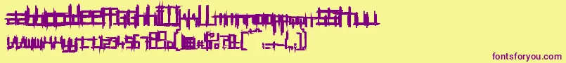 Brui50 Font – Purple Fonts on Yellow Background