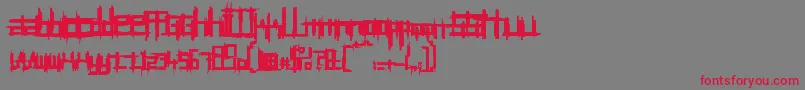 Brui50-Schriftart – Rote Schriften auf grauem Hintergrund