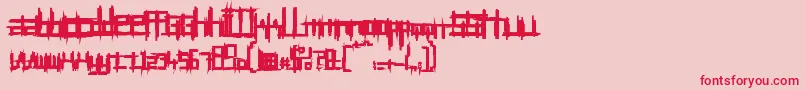 Brui50 Font – Red Fonts on Pink Background