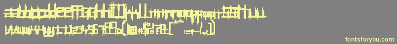 Brui50 Font – Yellow Fonts on Gray Background