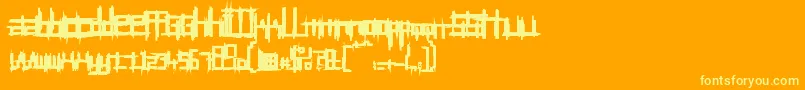 Brui50 Font – Yellow Fonts on Orange Background