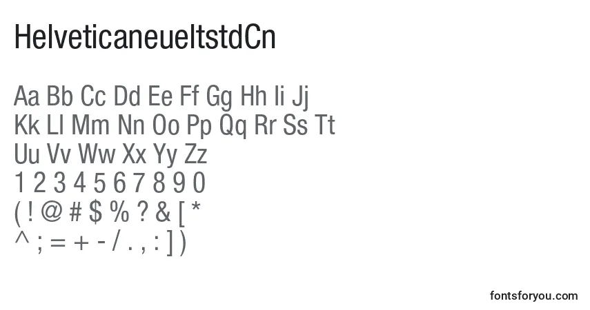 Fuente HelveticaneueltstdCn - alfabeto, números, caracteres especiales