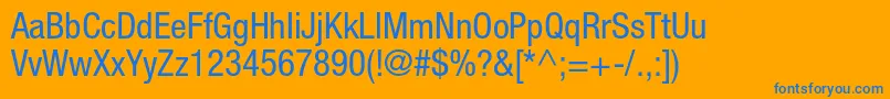 HelveticaneueltstdCn Font – Blue Fonts on Orange Background