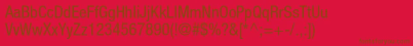 HelveticaneueltstdCn Font – Brown Fonts on Red Background