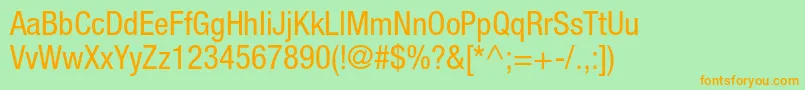 HelveticaneueltstdCn Font – Orange Fonts on Green Background