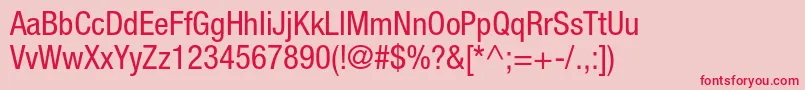 Police HelveticaneueltstdCn – polices rouges sur fond rose
