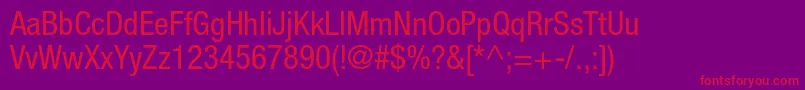 HelveticaneueltstdCn-fontti – punaiset fontit violetilla taustalla