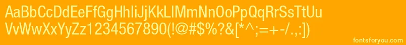 HelveticaneueltstdCn Font – Yellow Fonts on Orange Background