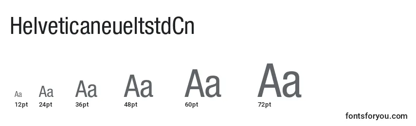 Größen der Schriftart HelveticaneueltstdCn