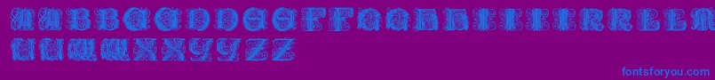 Paulusfranckinitialen Font – Blue Fonts on Purple Background