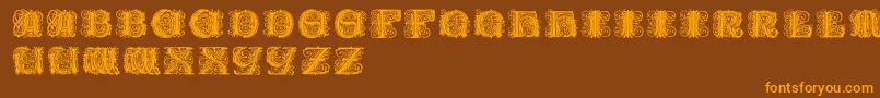More about Paulusfranckinitialen Font Paulusfranckinitialen Font – Orange Fonts on Brown Background