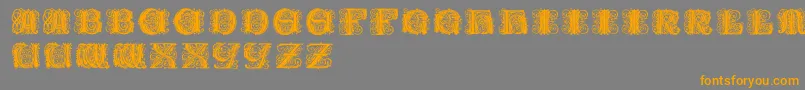 Paulusfranckinitialen Font – Orange Fonts on Gray Background