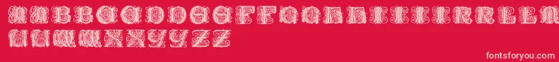 Paulusfranckinitialen Font – Pink Fonts on Red Background