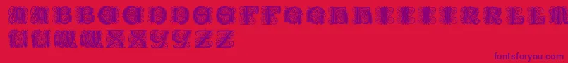 fuente Paulusfranckinitialen – Fuentes Moradas Sobre Fondo Rojo