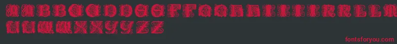 Paulusfranckinitialen Font – Red Fonts on Black Background