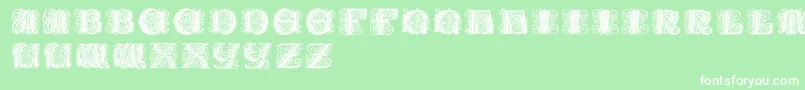 Paulusfranckinitialen Font – White Fonts on Green Background