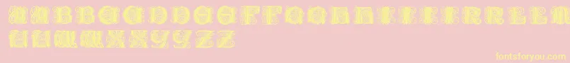 En savoir plus sur la police Paulusfranckinitialen Police Paulusfranckinitialen – polices jaunes sur fond rose