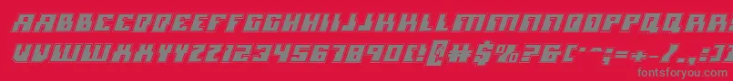 Micronianai Font – Gray Fonts on Red Background