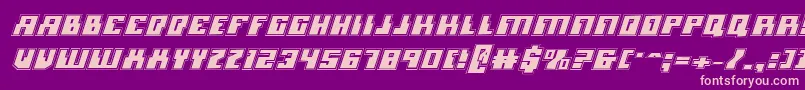 Micronianai Font – Pink Fonts on Purple Background