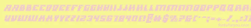 Micronianai Font – Pink Fonts on Yellow Background
