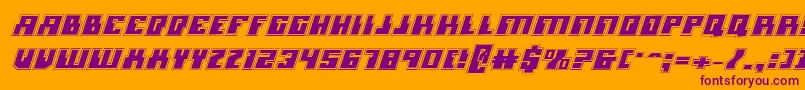 Шрифт Micronianai – фиолетовые шрифты на оранжевом фоне