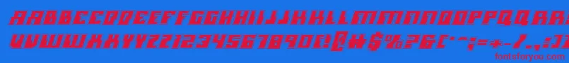 Micronianai Font – Red Fonts on Blue Background