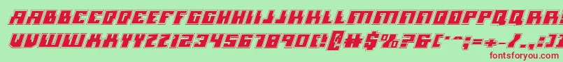 Micronianai Font – Red Fonts on Green Background