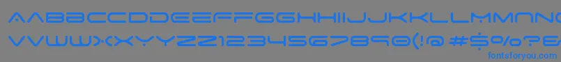 Police SpaceAge – polices bleues sur fond gris