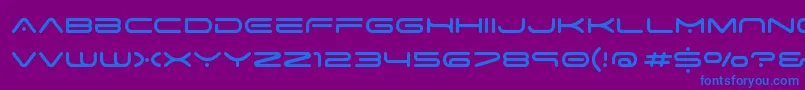 SpaceAge Font – Blue Fonts on Purple Background