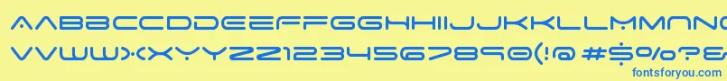Шрифт SpaceAge – синие шрифты на жёлтом фоне