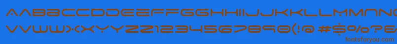 SpaceAge Font – Brown Fonts on Blue Background