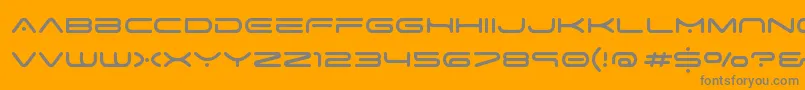 SpaceAge-Schriftart – Graue Schriften auf orangefarbenem Hintergrund