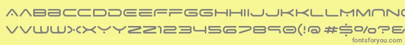 Police SpaceAge – polices grises sur fond jaune