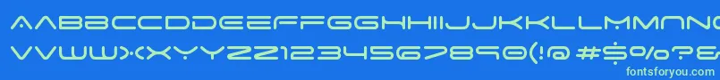 フォントSpaceAge – 青い背景に緑のフォント