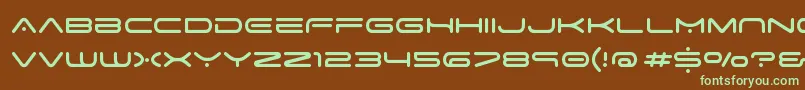 SpaceAge Font – Green Fonts on Brown Background