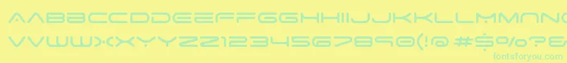 Police SpaceAge – polices vertes sur fond jaune