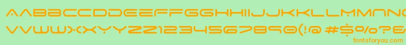 Fonte SpaceAge – fontes laranjas em um fundo verde