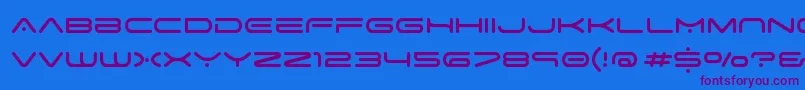 SpaceAge Font – Purple Fonts on Blue Background