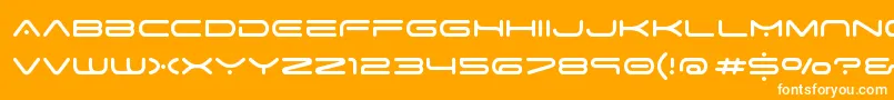 Шрифт SpaceAge – белые шрифты на оранжевом фоне