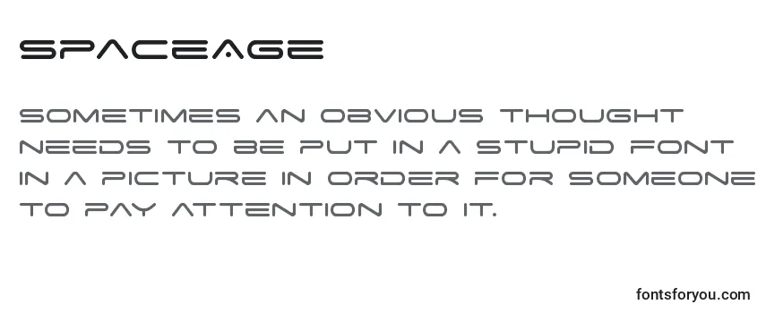 SpaceAge (98214) -fontin tarkastelu