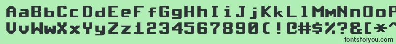 フォントCommodoreRoundedV1.2 – 緑の背景に黒い文字