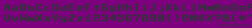 フォントCommodoreRoundedV1.2 – 紫の背景に黒い文字