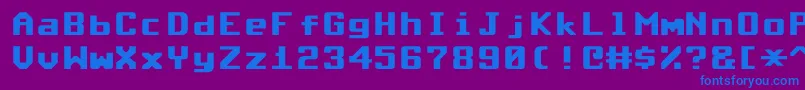 CommodoreRoundedV1.2 Font – Blue Fonts on Purple Background