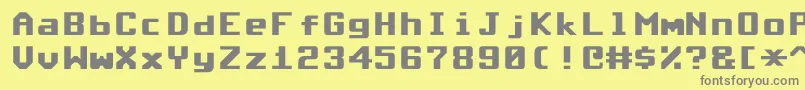 フォントCommodoreRoundedV1.2 – 黄色の背景に灰色の文字