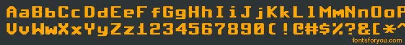 CommodoreRoundedV1.2 Font – Orange Fonts on Black Background